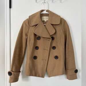 Vintage Banana Republic Wool Y2K Tan Pea Coat